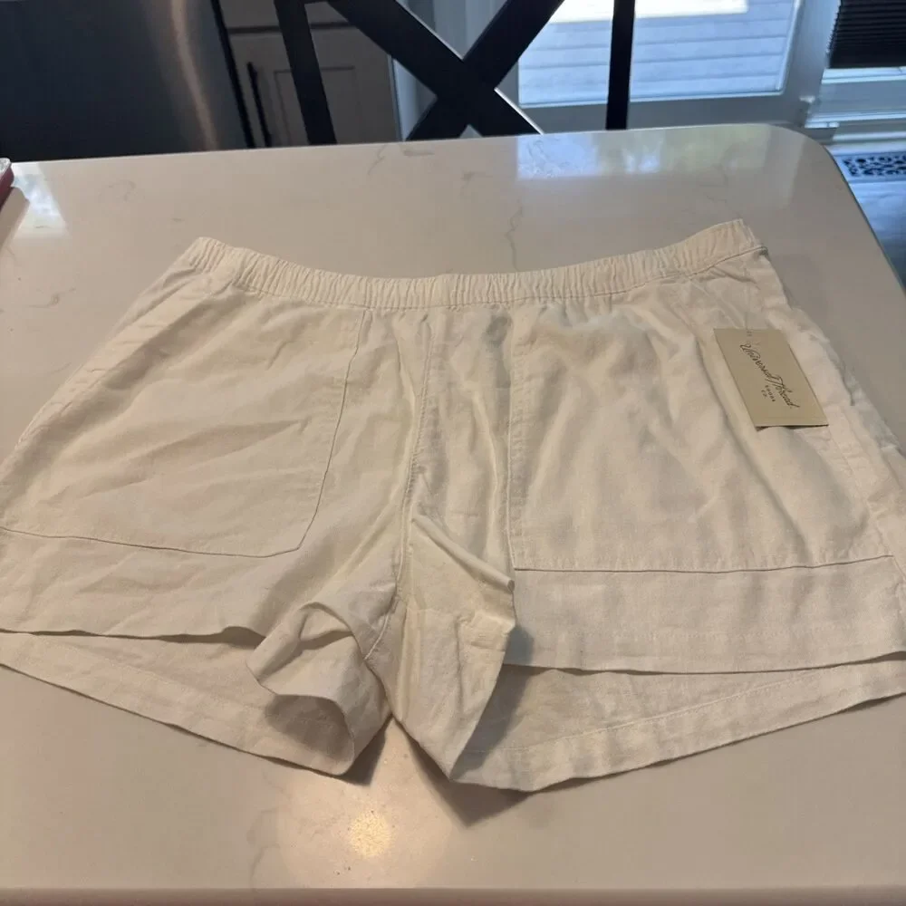 NEW Universal Thread Mid-Rise Linen Pull-On Shorts Size Large